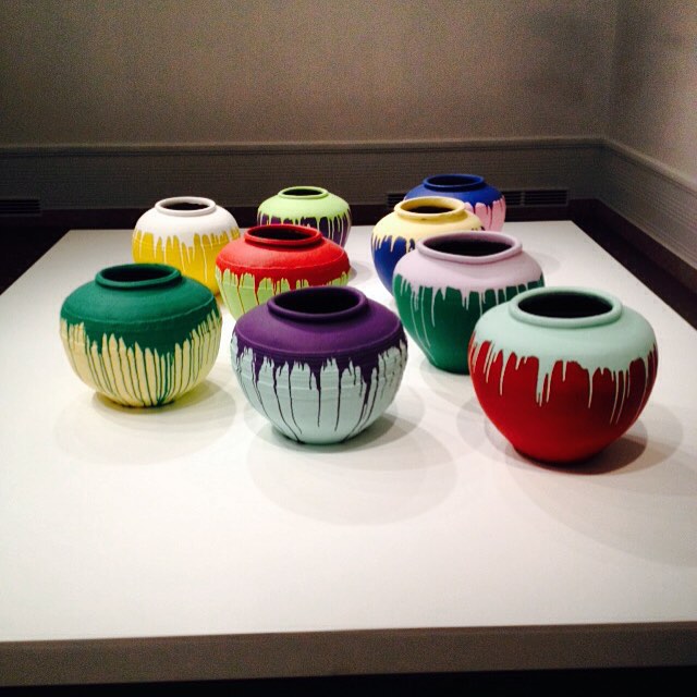 Ai Weiwei coloured vases @seattleartmuseum #asianartmuseumseattle #aiweiwei