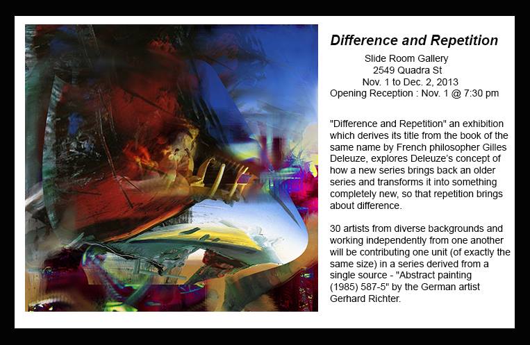 Difference and Repetition, Slide Room Gallery, Nov 01-Dec 02, 2013
