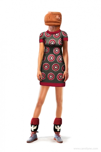 Raven Remix (Concept Dress Design) Digital Composite (Designed in Photoshop CS2), Inkjet print on cotton velvet paper Edition of three 36” x 24” 2014 Available