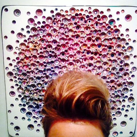 Markus Linnenbrink and my pompadour. #seattleartfair #seattle #art