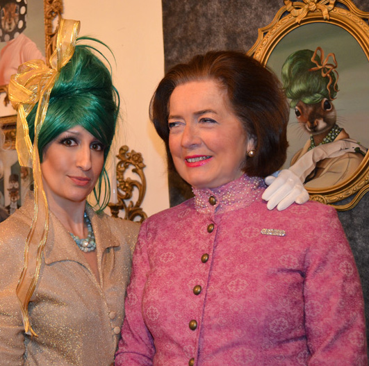 Carollyne with Susan Erling-Tyrell, Curator of the Costume Museum, Gorvernment House.