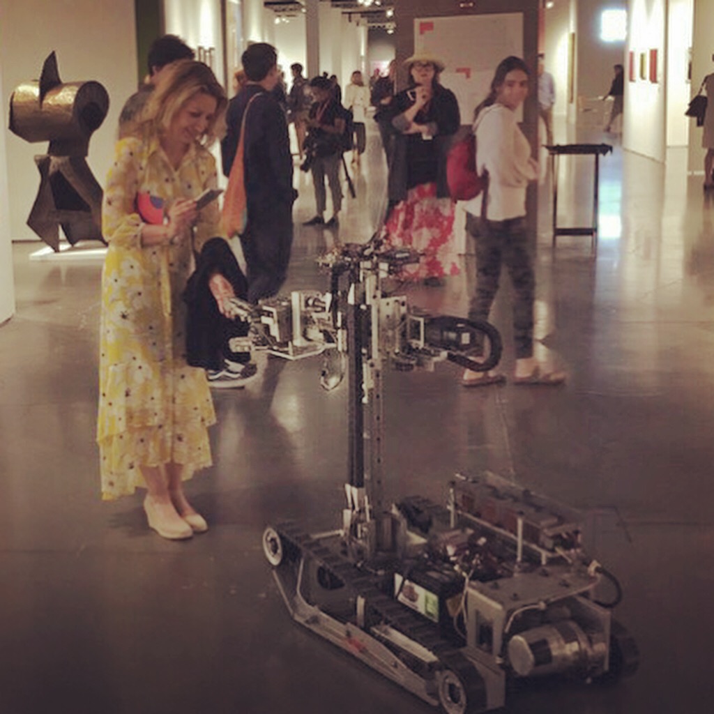 I shook hands with a robot  by Survival Research Labs at Seattle Art Fair. Still photo ✅ Self video of moment ❎ BECAUSE IM ONLY HUMAN.  @seattleartfair @survivalresearchlabs @carollyneyardley #seattleartfair #survivalresearchlabs #carollyne #carollyneyardley