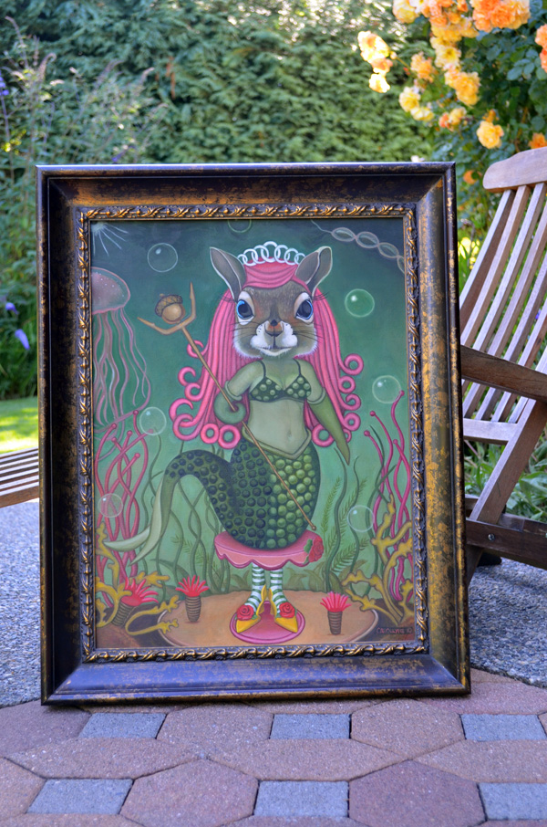 Mermaid Squirrel with frame