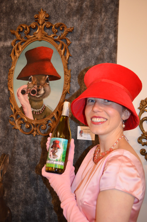 Tierre Joline aka Red Hat Squirrel and Ltd Edition Nosey Neighbour Wine by Neck of the Wood Winery
