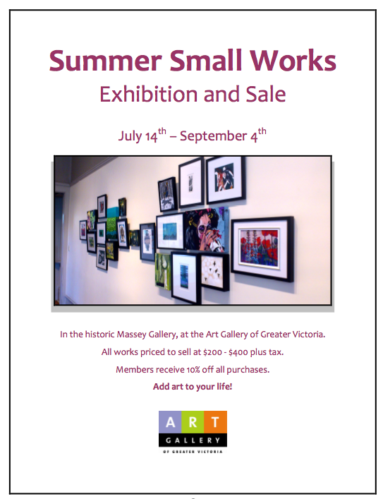 Summer Small Works Poster, Art Gallery of Greater Victoria