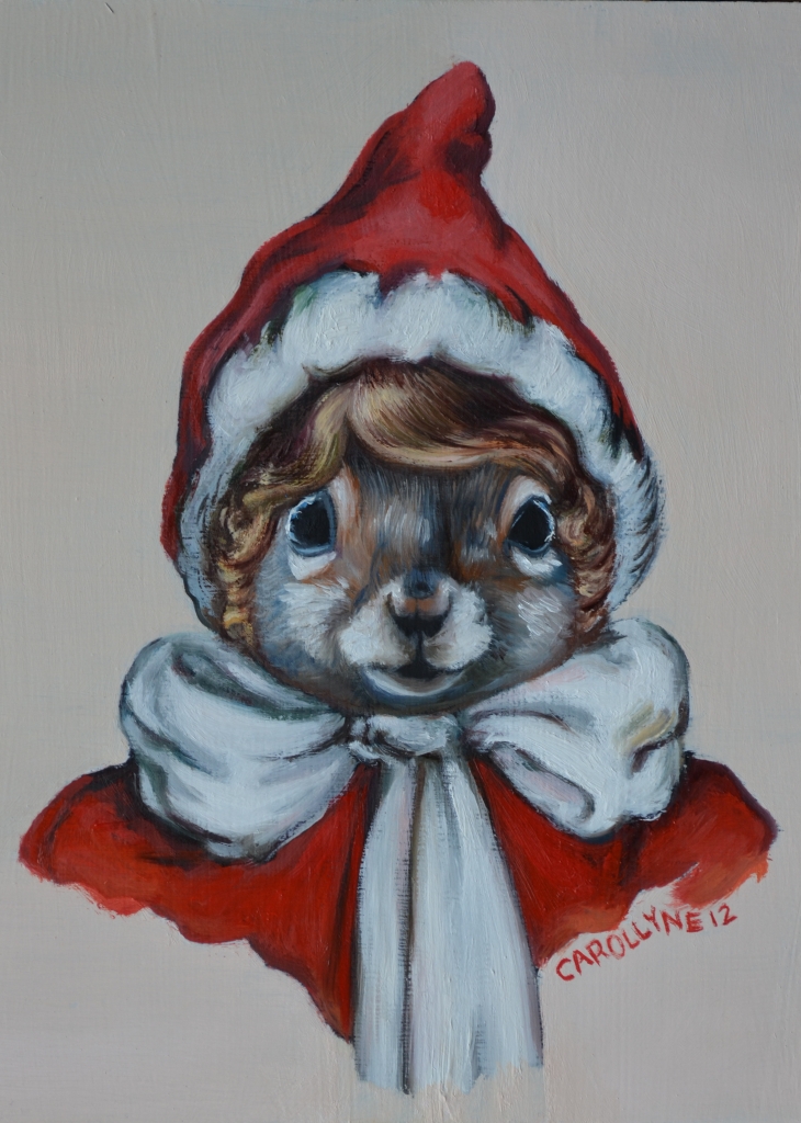 Red Suit Squirrel | 6.25" x 8" | Oil on Board | 2012