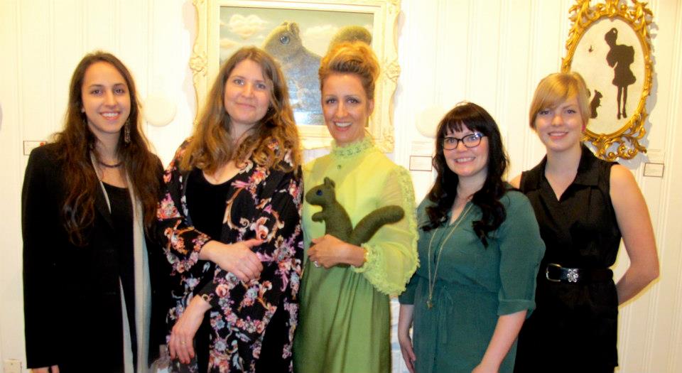 549369_492991850736797_754469250_n Wonderful ladies of The Apartment Gallery, Romancing the Squirrel, Feb 22 - April 01, 2013 - Photo courtesy of The Apartment Gallery