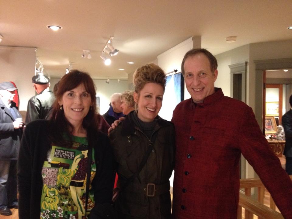 Wren, Carollyne Yardley, and Jeff Molloy at Winchester Gallery (Oak Bay). Opening reception for A Simple Life.