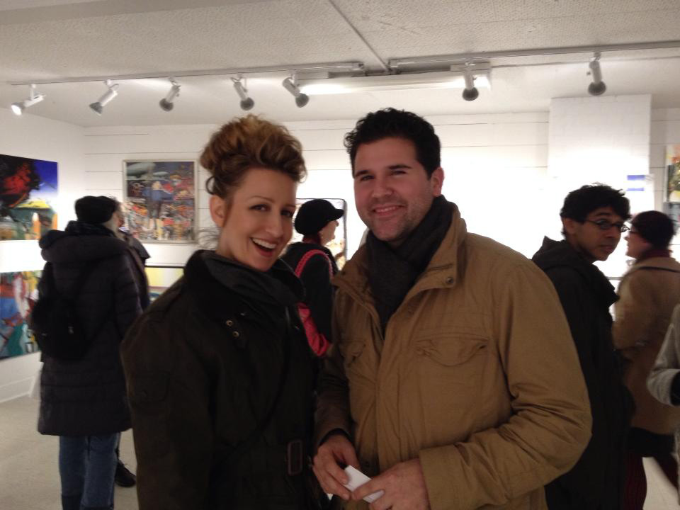 Carollyne Yardley and Rande Cook at the closing of Differences and Repetition (curated by Efren Quiroz). Photo by Efren Quiroz.