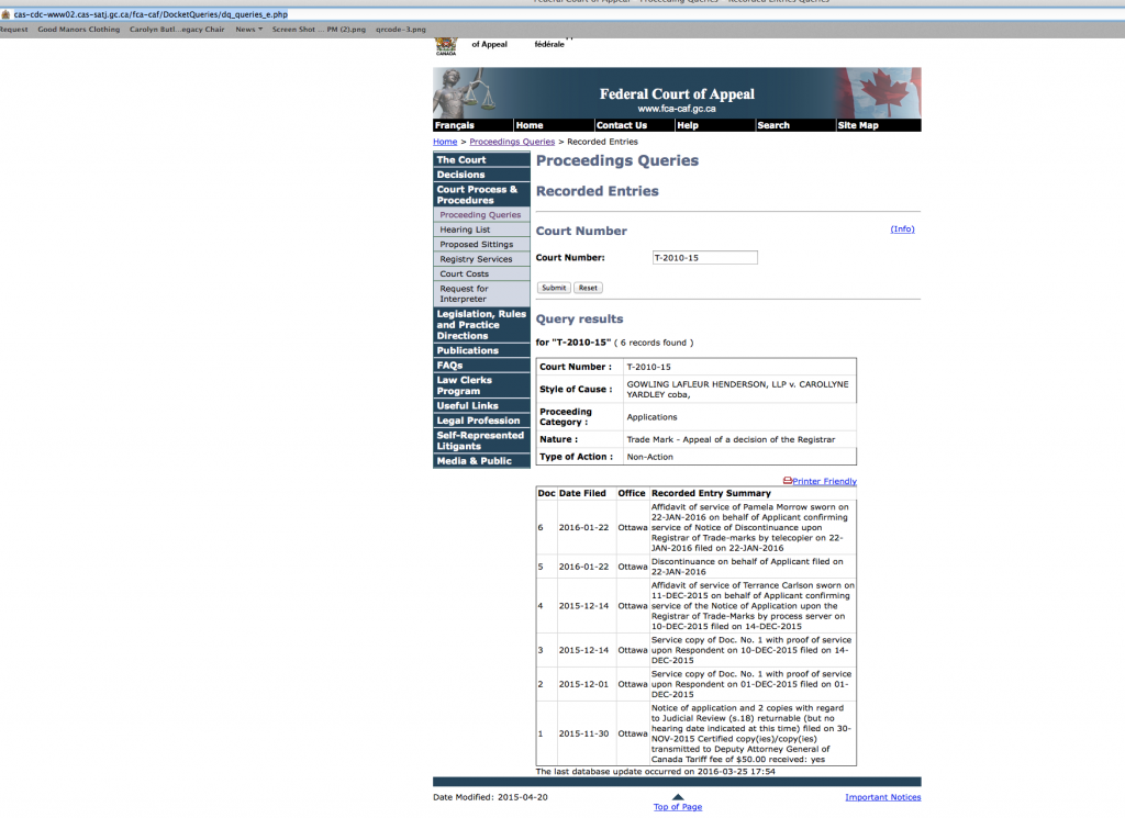 Screen capture 2016-03-25 from Federal Court of Appeals website.