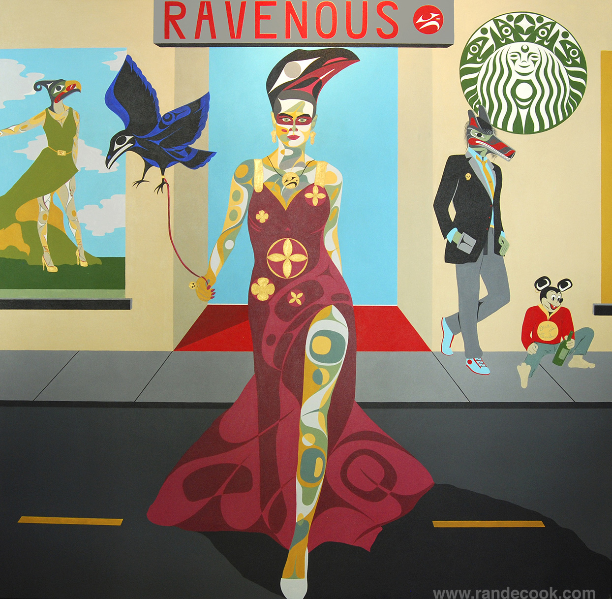 "Ravenous" by Rande Cook, Acrylic on Canvas 72” x 72”