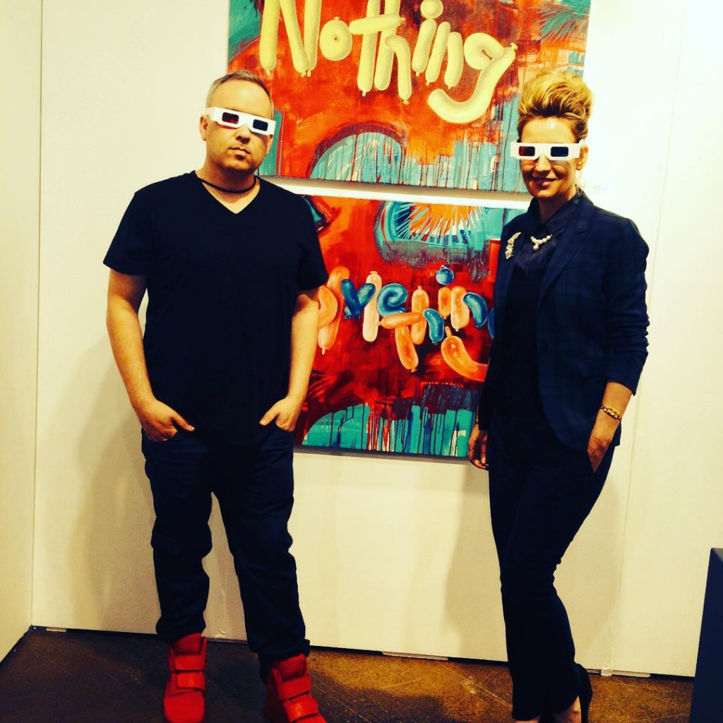 #arttoronto in 3D opening night with @whitehotmagazine Noah Becker and @backgalleryproj