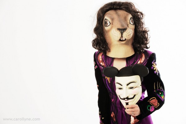 Secret Squirrel and mask of Anonymouse, Photo by Jen Steele. Jan 2015.