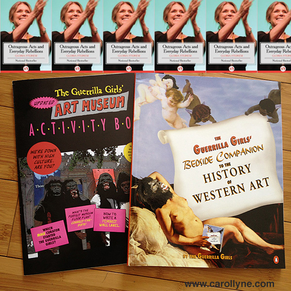 Gloria Steinem and Guerrilla Girls' books