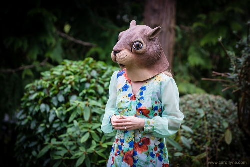 Styled by Carollyne Yardley 2013, photo by Jen Steele, Squirrel Mask by Archie McPhee