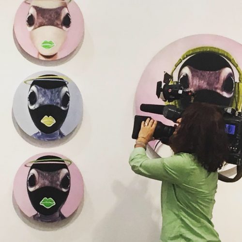 Preview! Thanks CBC/Radio-Canada for visiting Fazakas Gallery Booth C8 with Carollyne Yardley @carollyneyardley Couzyn Van @zynvh Charlene Vickers @vickers.charlene 