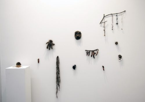 Holobionts 2019 (left wall) installation view.